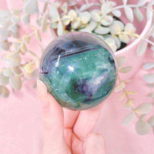 Rainbow Fluorite Sphere