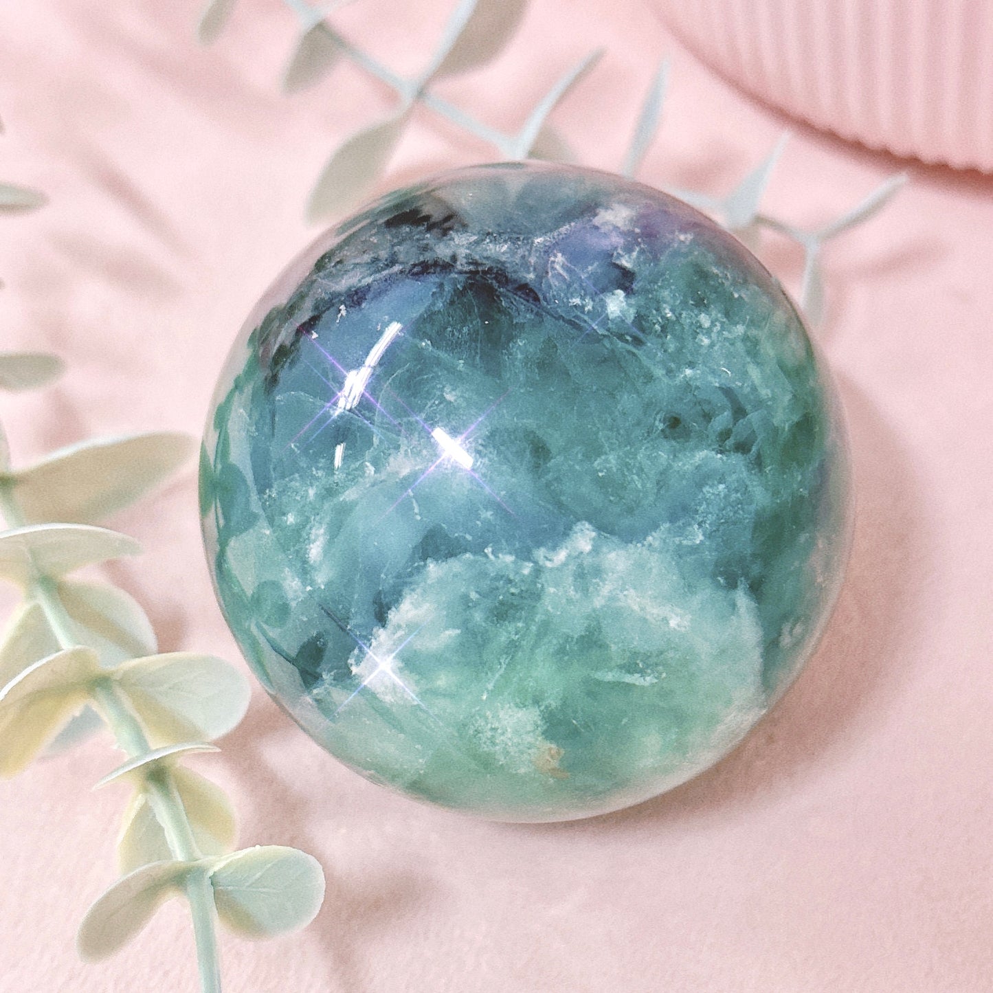 Rainbow Fluorite Sphere