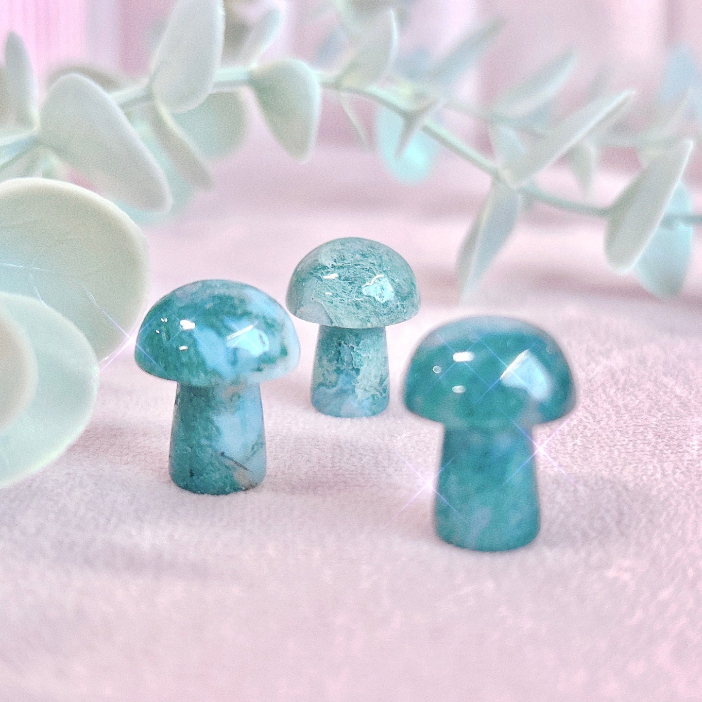 Moss Agate Mini Mushroom