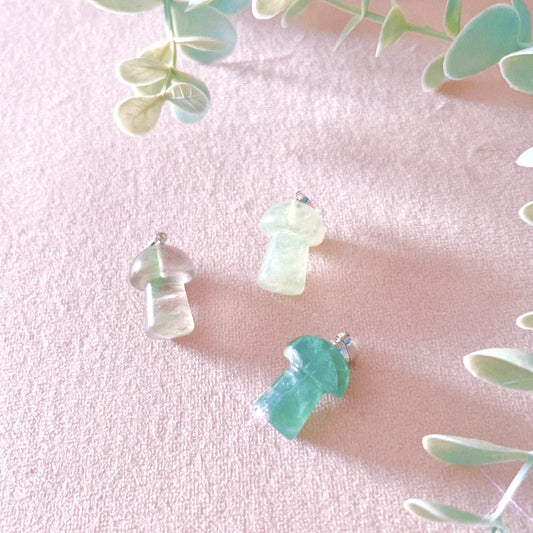 Fluorite Mushroom Pendant