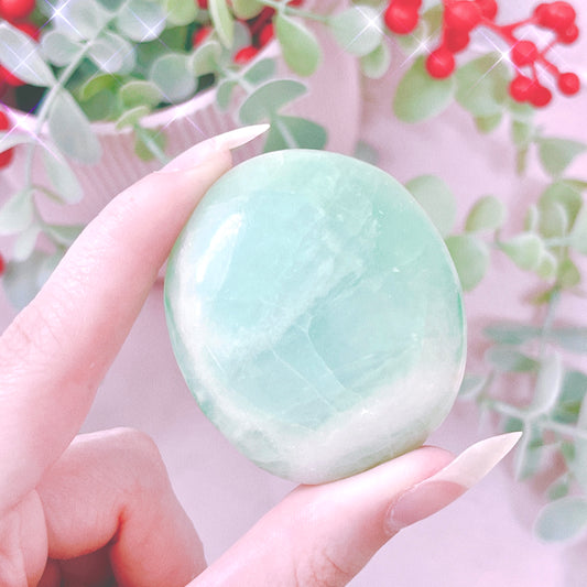 Aqua Calcite Palm Stone