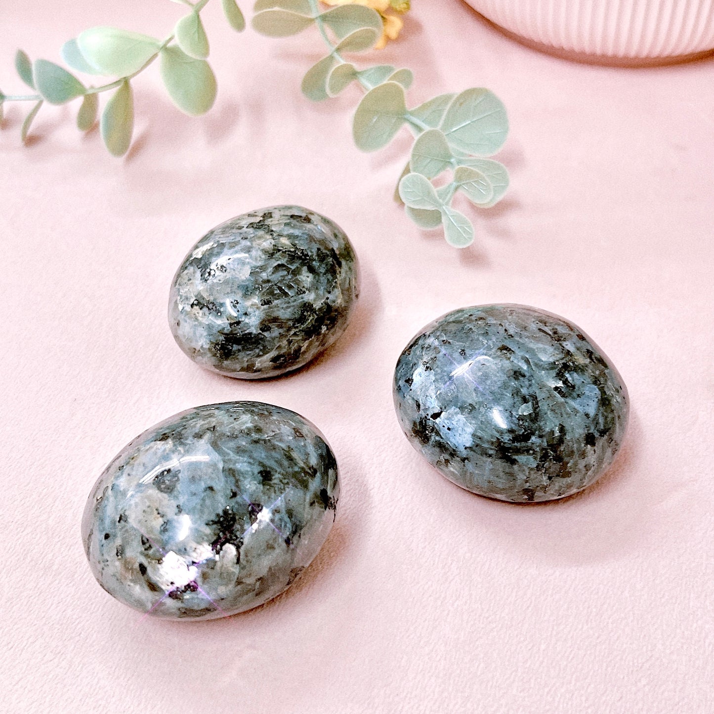 Larvikite Palm Stone