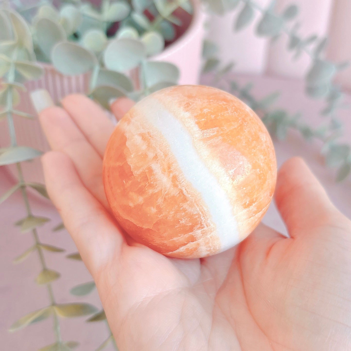 Orange Calcite Sphere