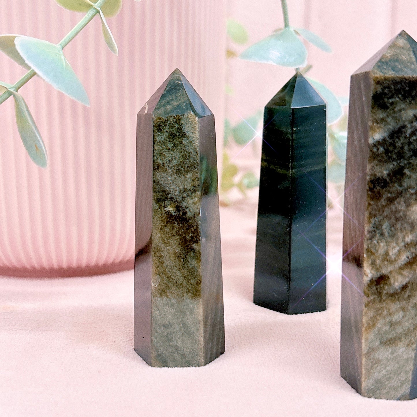 Gold Sheen Obsidian Tower