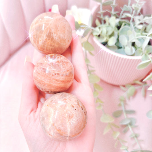 Peach Moonstone Sphere