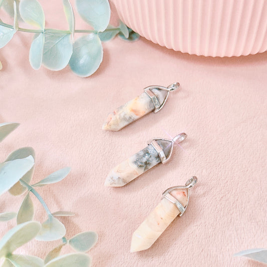 Crazy Lace Agate Point Pendant