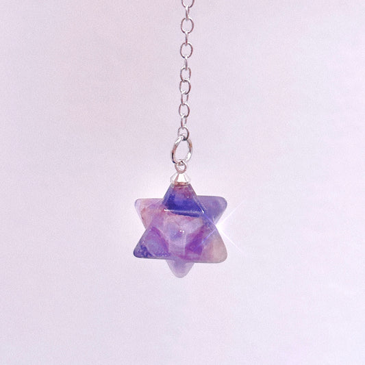 Amethyst Merkaba Pendulum - 19.5cm