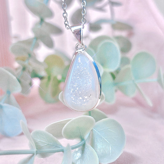 Angel Aura Quartz (Treated) 925 Sterling Silver Pendant