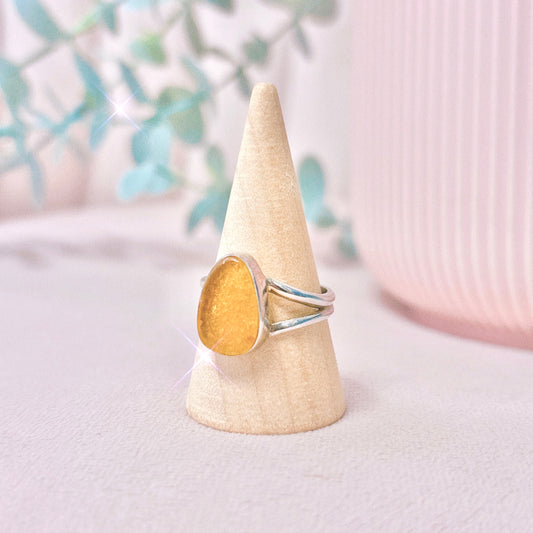 Baltic Amber 925 Sterling Silver Ring - Size 8