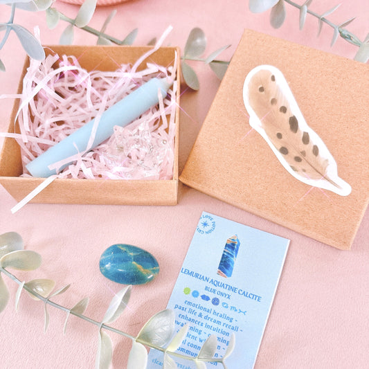 Wish Candle + Crystal Tumble Gift Pack