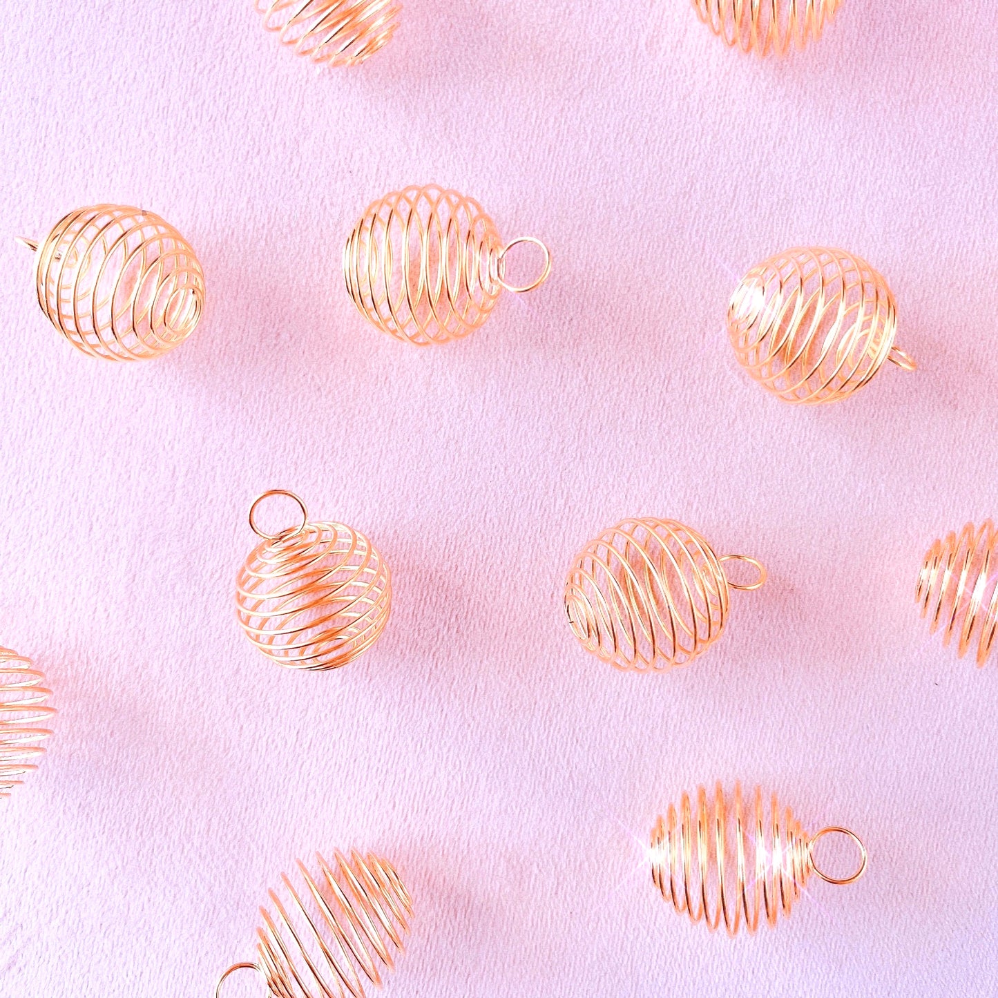 Spiral Cage Pendant - Gold