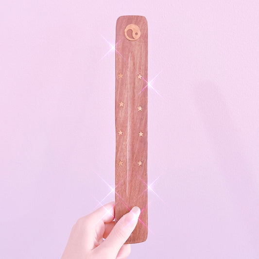 Wooden + Brass Incense Holder 25cm