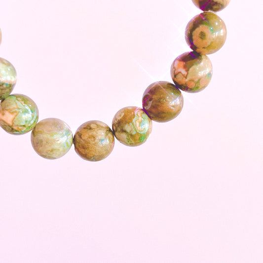 Rainforest Rhyolite 8mm Bracelet