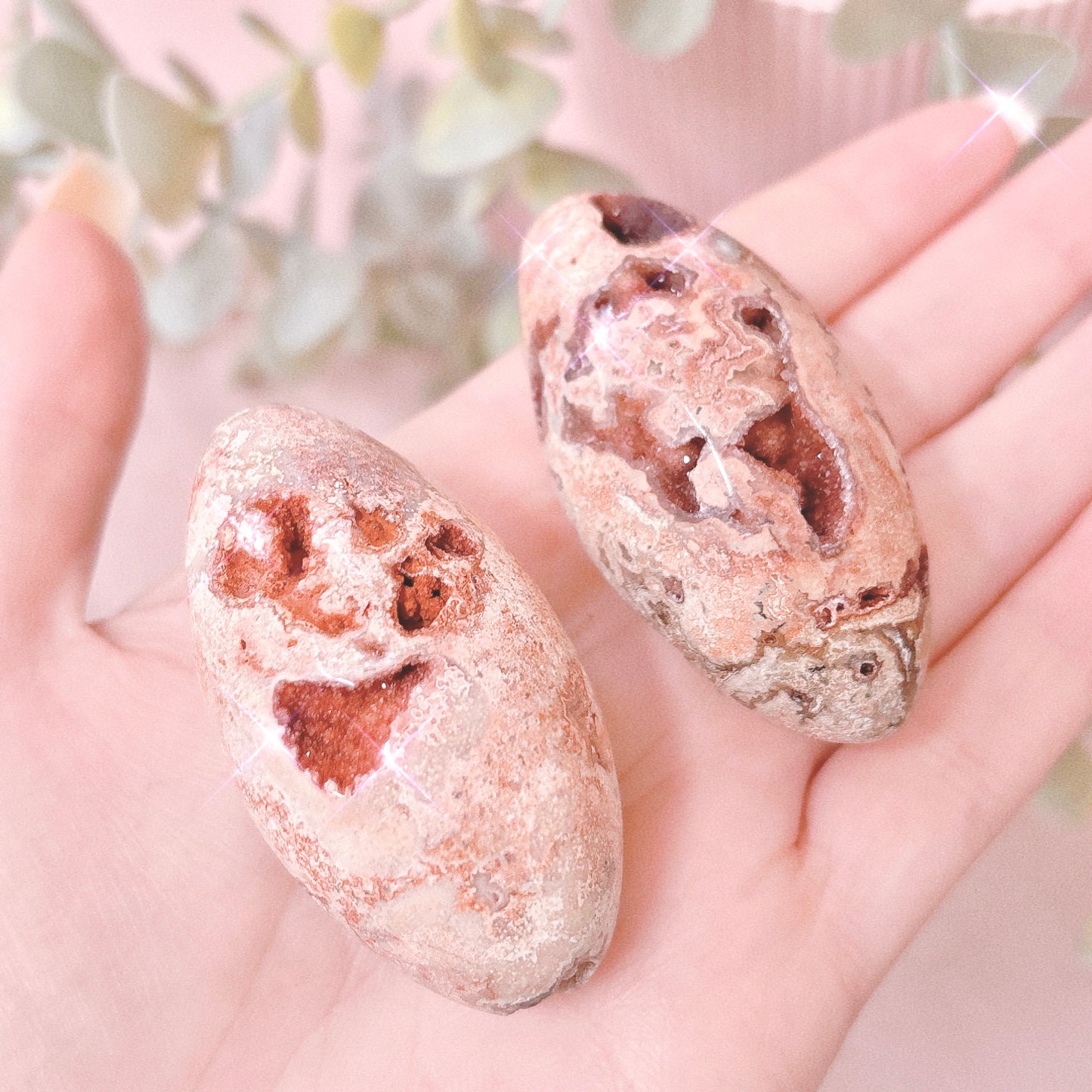 Pink Lace Agate Shiva