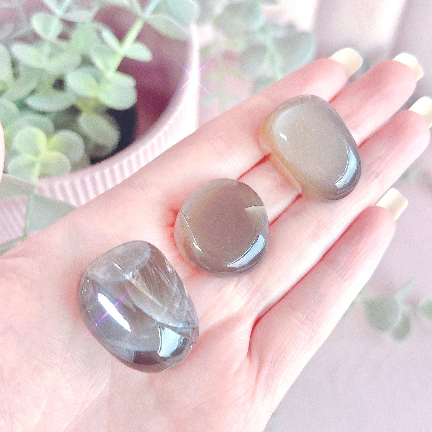 Grey Moonstone Tumble