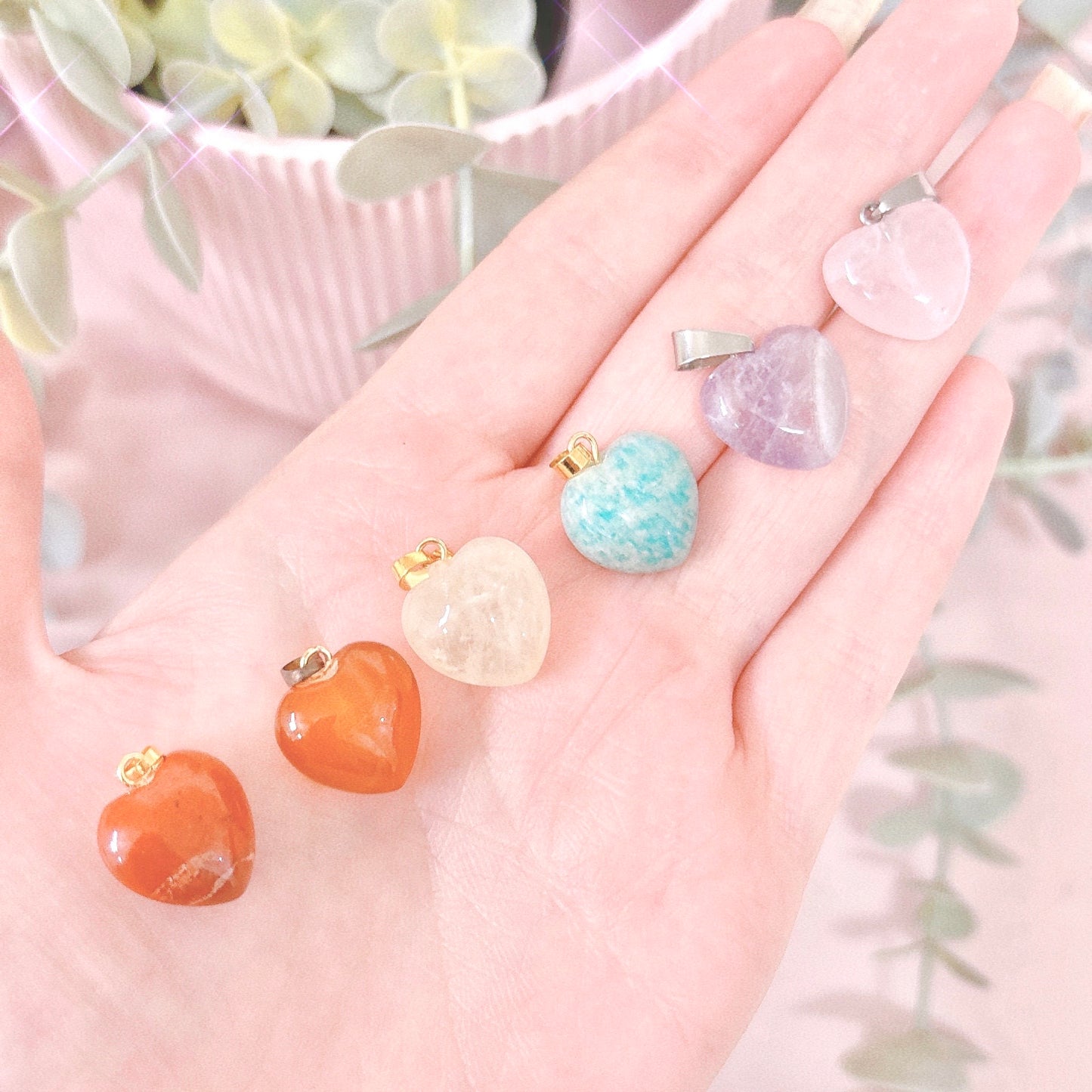 Amethyst Puffy Heart Pendant