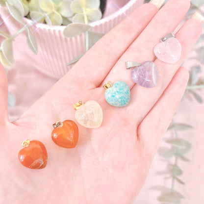 Amethyst Puffy Heart Pendant