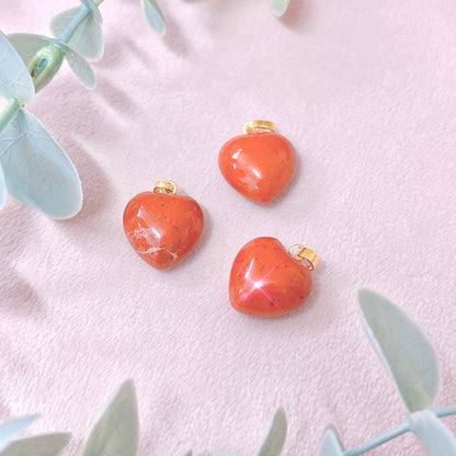Red Jasper Puffy Heart Pendant