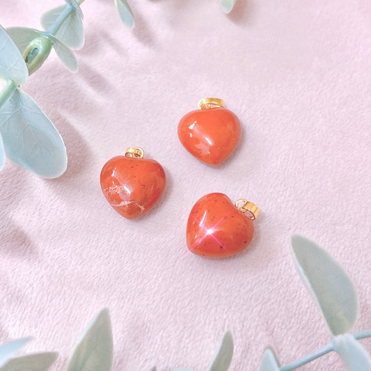 Red Jasper Puffy Heart Pendant