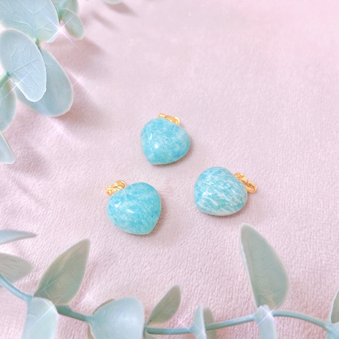 Amazonite Puffy Heart Pendant