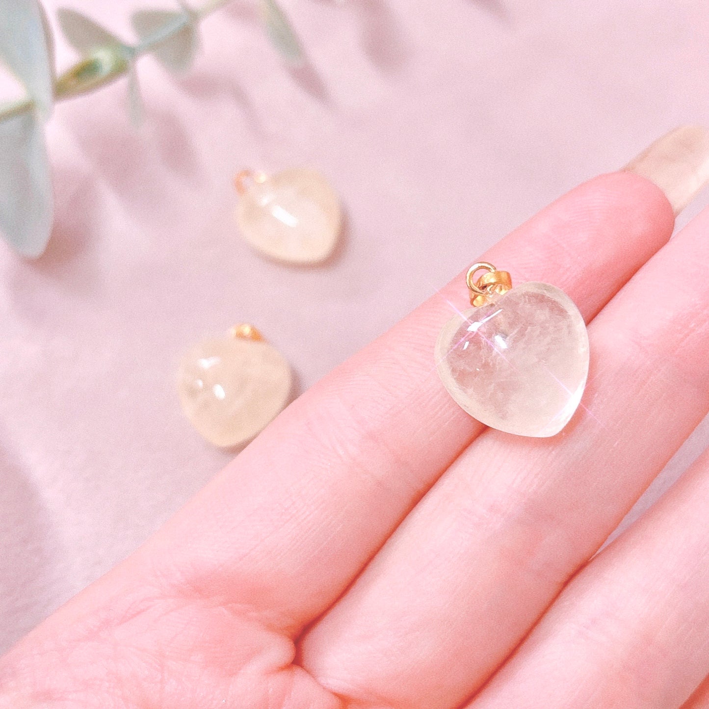 Lemon Quartz Puffy Heart Pendant