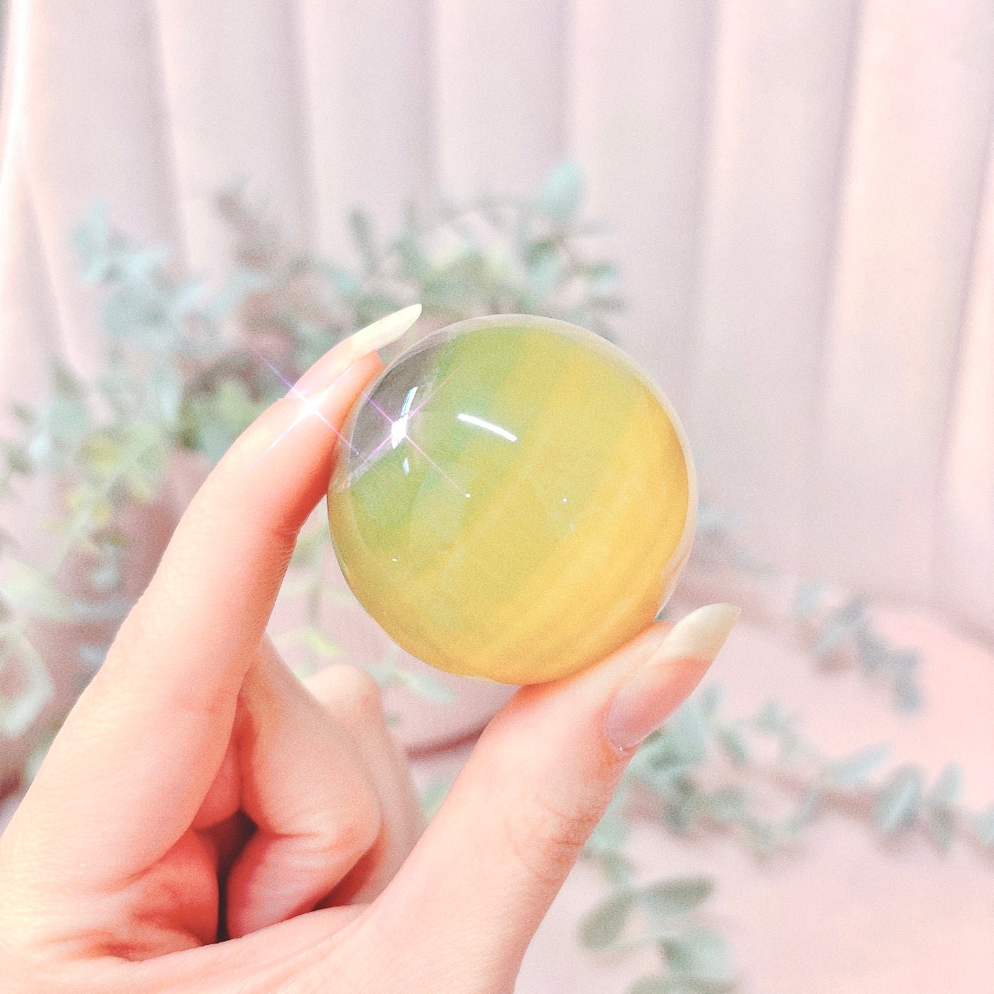 Mango Fluorite Sphere