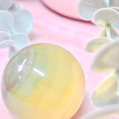 Mango Fluorite Sphere