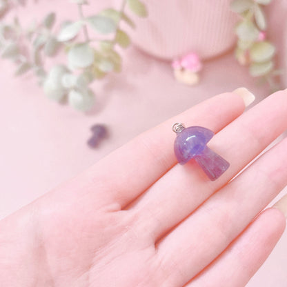 Amethyst Mushroom Pendant