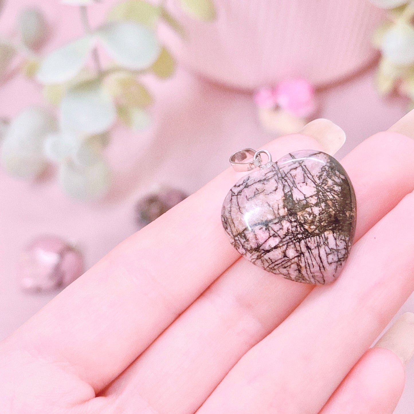 Rhodonite Heart Pendant