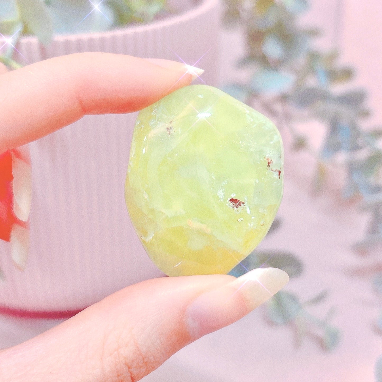 Prehnite "Wave Hill" Tumble