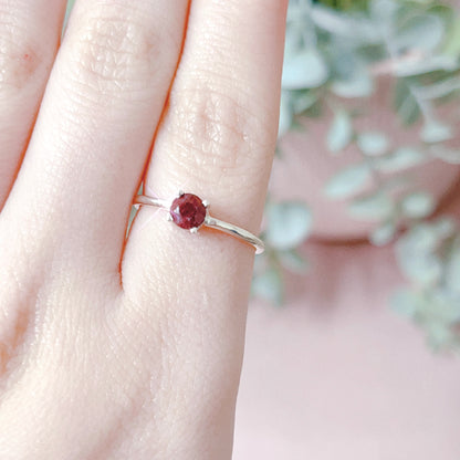 Ruby 925 Sterling Silver Ring - Size 8