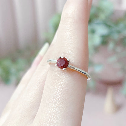 Ruby 925 Sterling Silver Ring - Size 8