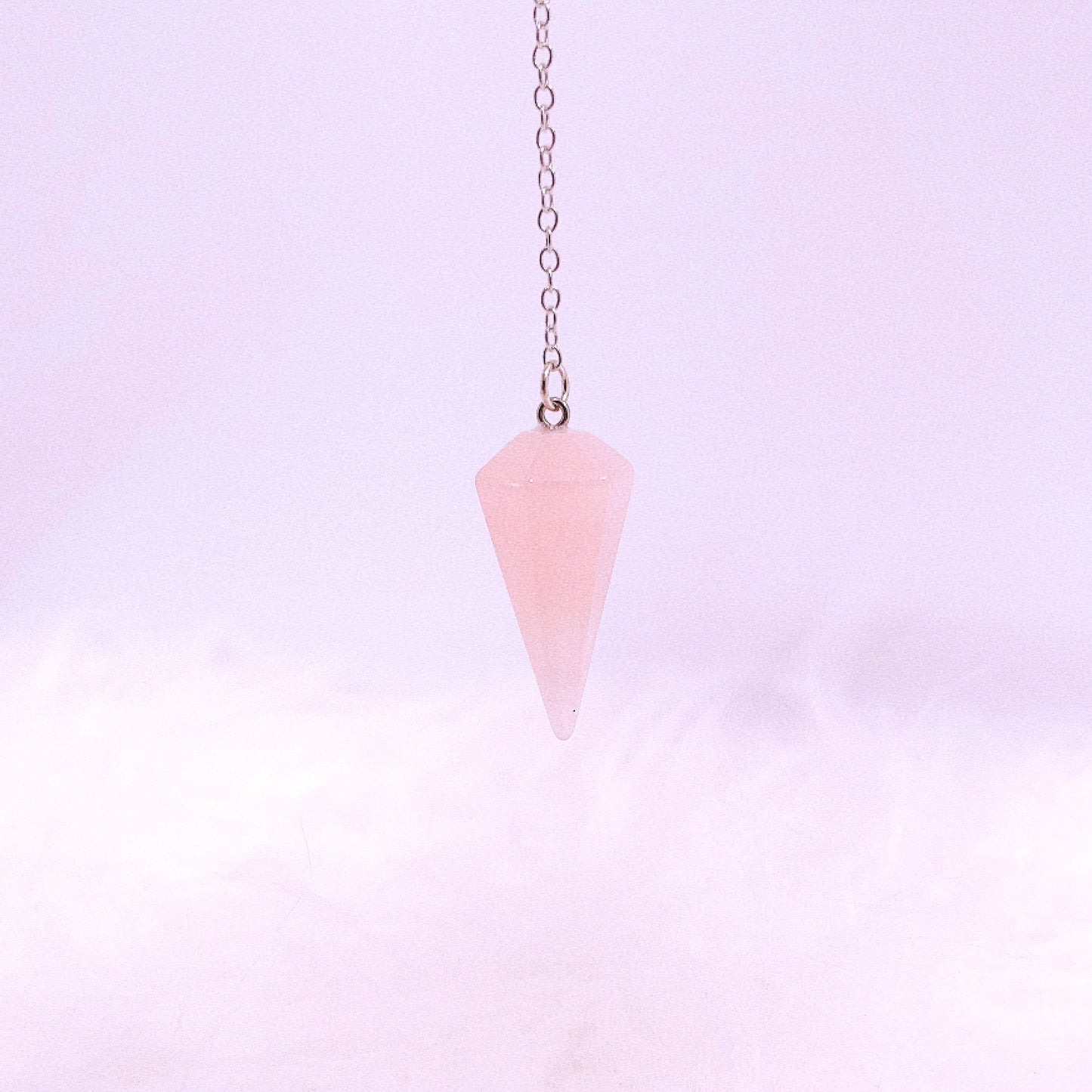 Rose Quartz Point Pendulum - 21.5cm