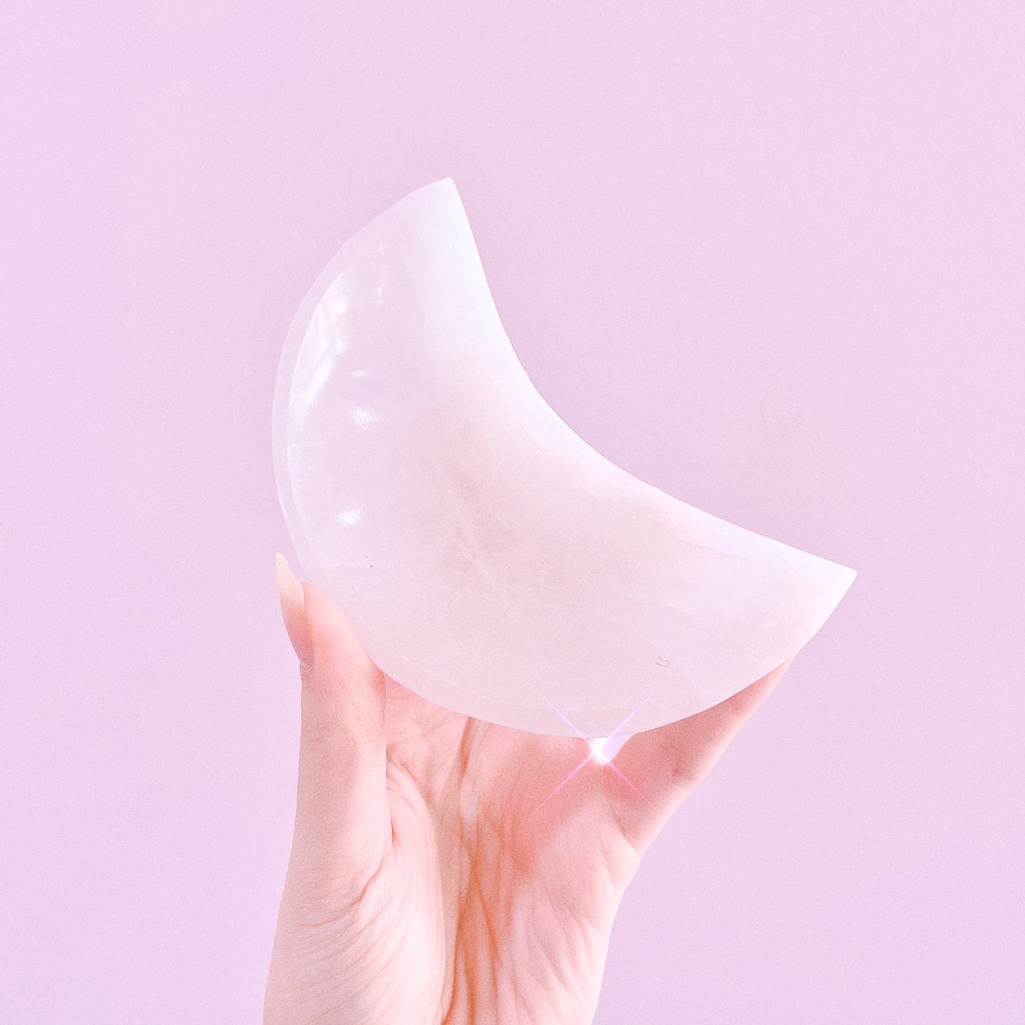 Selenite Moon Bowl - 11.5cm