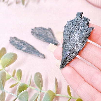 Black Kyanite Fan