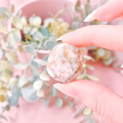 Green Flower Agate Tumble