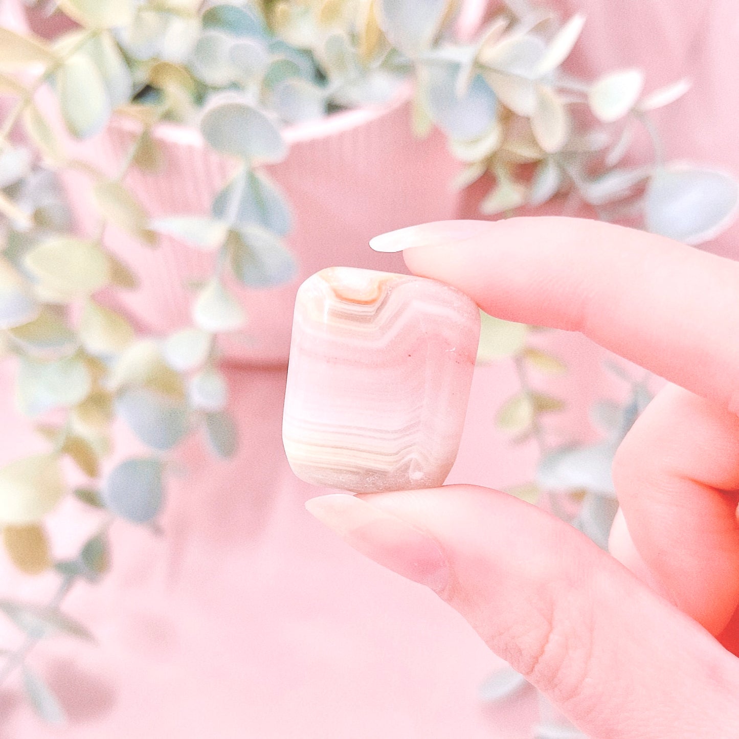 Pink Banded Calcite Tumble