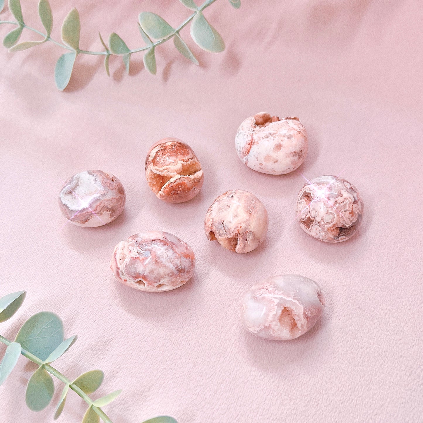 Pink Lace Agate Tumble