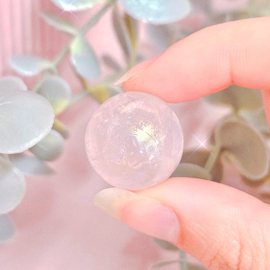 Angel Aura Rose Quartz (Treated) Sphere
