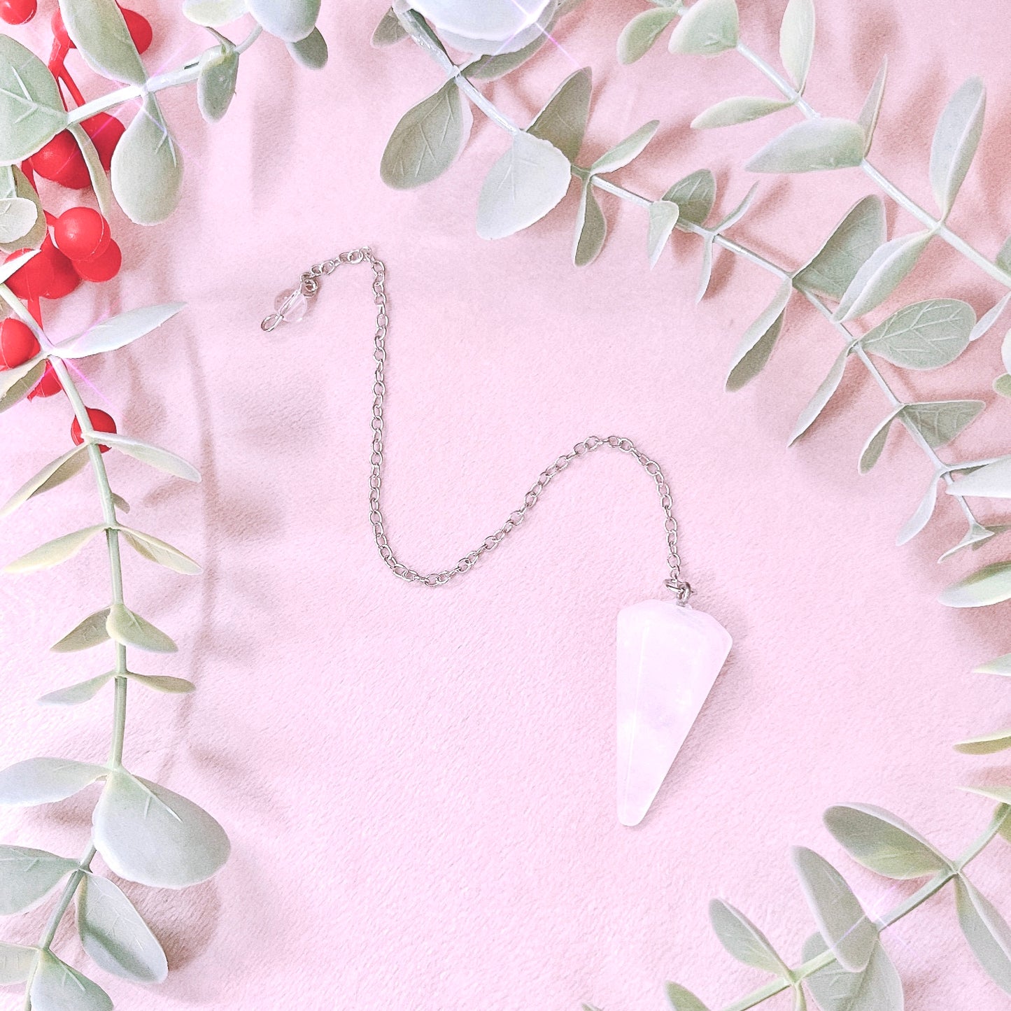 Clear Quartz Point Pendulum - 22.5cm