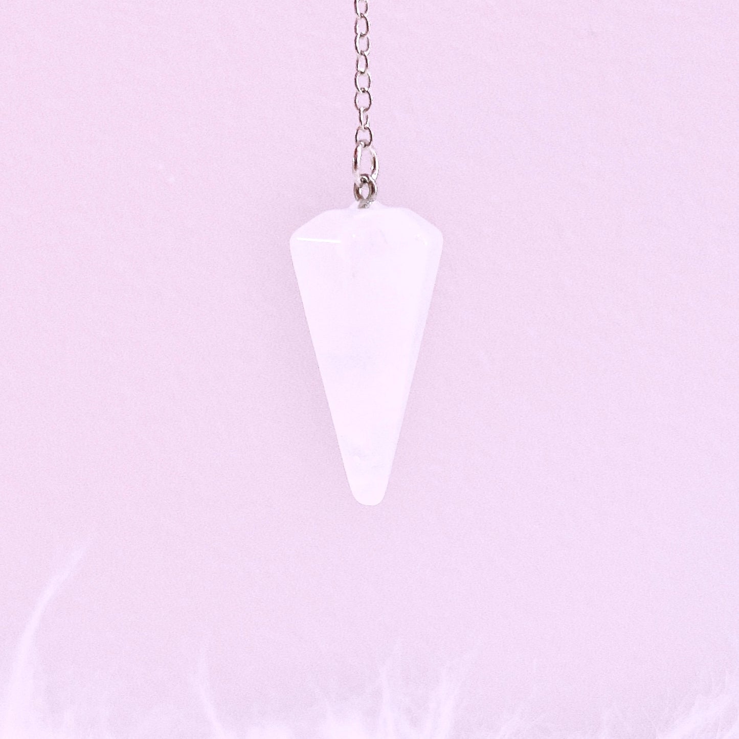 Clear Quartz Point Pendulum - 22.5cm