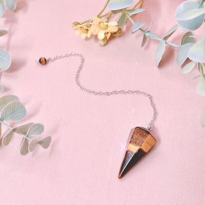 Tiger Eye Point Pendulum - 21.5cm