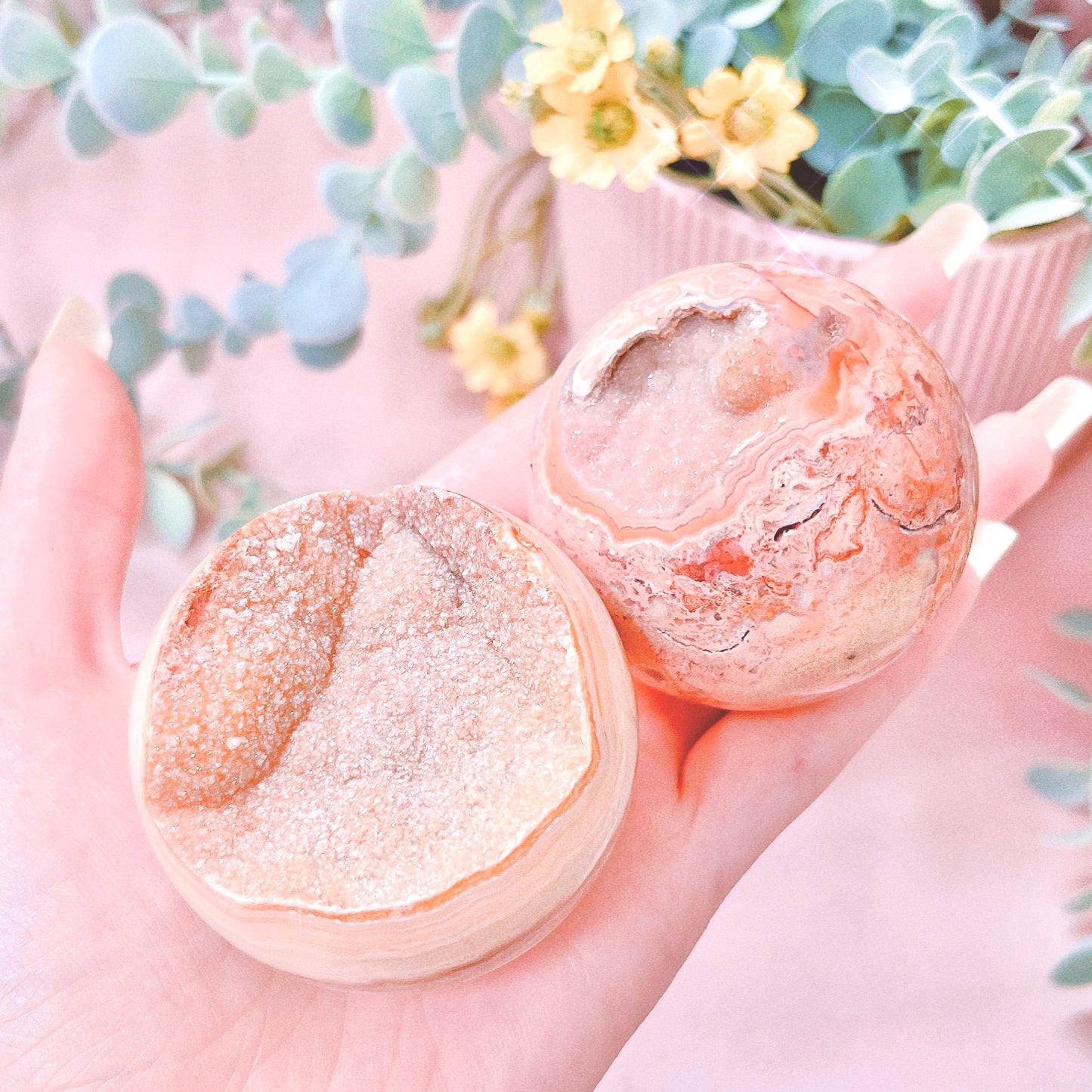 Pink Lace Agate Sphere