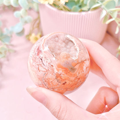 Pink Lace Agate Sphere