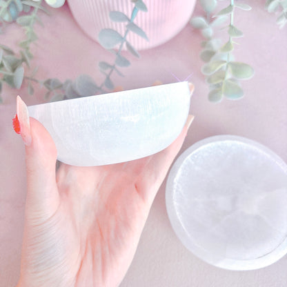 Selenite Round Bowl - 10cm