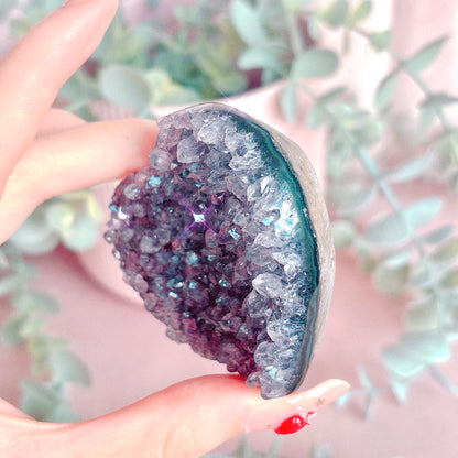 Amethyst Cluster Heart