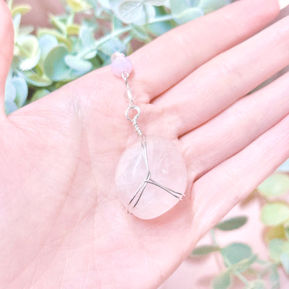 Rose Quartz Handmade Sun Catcher