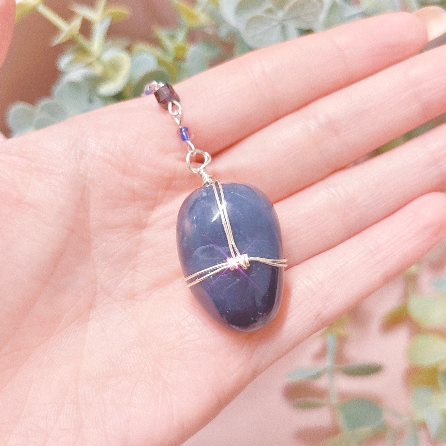 Purple Chalcedony Handmade Sun Catcher