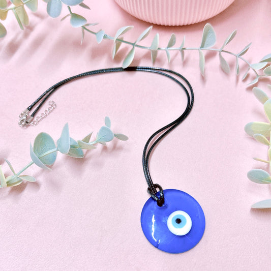 Blue Evil Eye Pendant + Cord