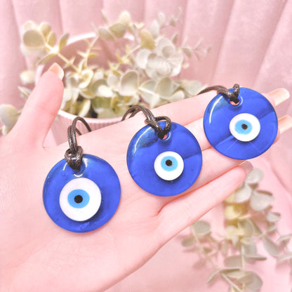 Blue Evil Eye Pendant + Cord